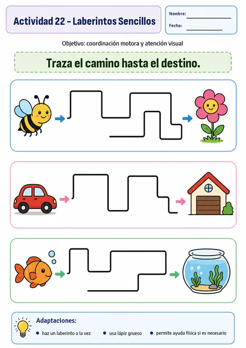 Actividad: laberintos sencillos