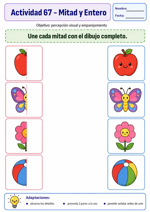 Actividad: mitad y entero