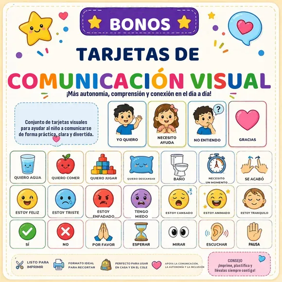 Bono: tarjetas de comunicación visual